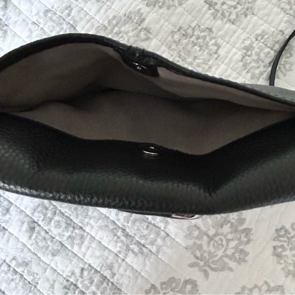 Vince Camuto Black Leather Crossbody Bag with Silver Hardware - Picture 8 of 8